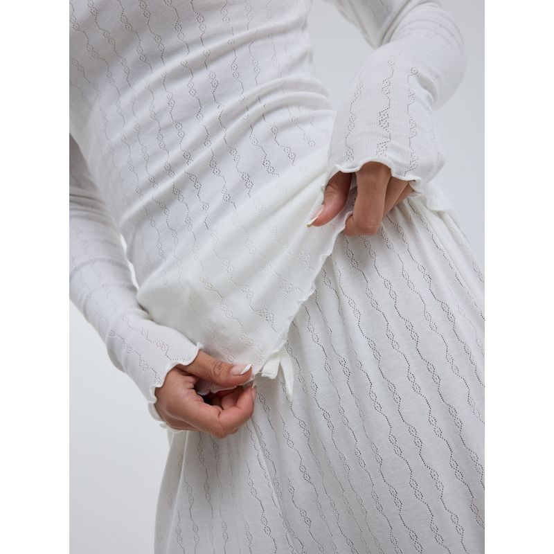 Jacquard Fiore T-Genser, Bomull, Black