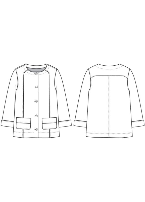PreOrder: 8028 Jacket R-neck, Merino, XS/S M/L XL/XXL