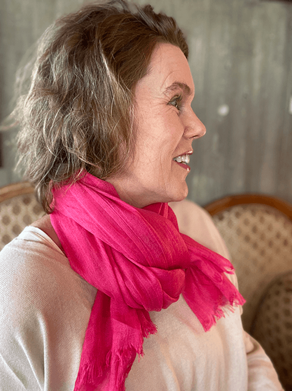 Ulrikke Skjerf, Bomull / Ull, Hot Pink