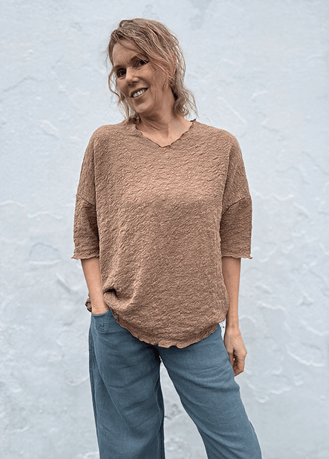 Hovedbilde 4507 Genser Loose, Light Camel Melange, Bubble ...