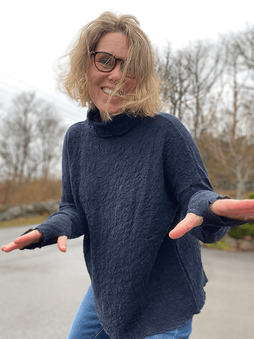 Hovedbilde 4501 Genser, Midnight Blue Melange, Bubble Wool