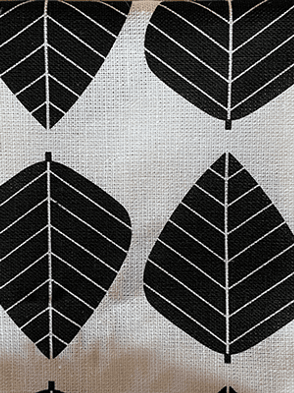 Kjøkkenhåndkle Løv, Sort