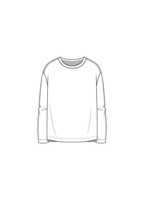 Hovedbilde 4324-1 T-Skjorte Relaxed LS u/logo, Dawn Grey ...