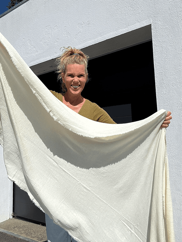 1030 Skjerf (XL), Raw White, Merino