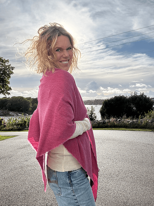 Hovedbilde 1063 Sjal Curling, Camelia Melange, Merino