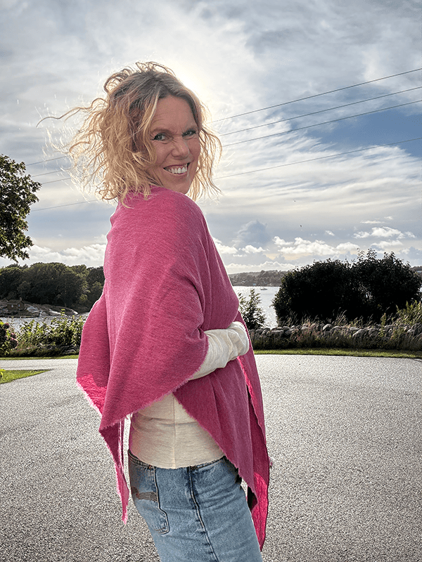 1063 Sjal Curling, Camelia Melange, Merino