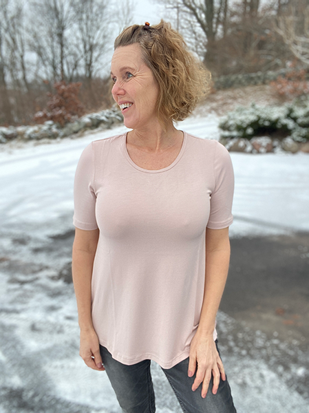 Bilde av 4601 T-skjorte R-hals, Bamboo, Blush