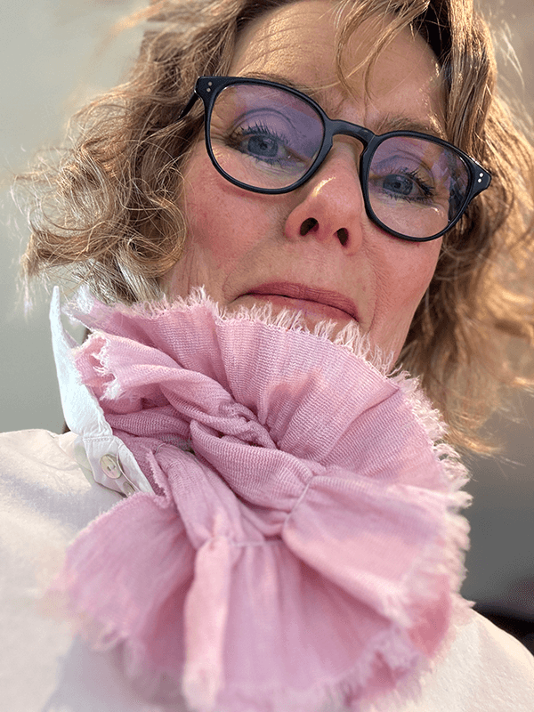 1051 Skjerf / Hårbånd Flounce, Violet Ice Melange, Merino