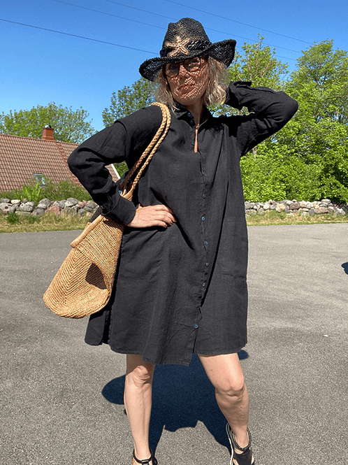 Hovedbilde 12038 SkjorteKjole, Black, Lin Tynn