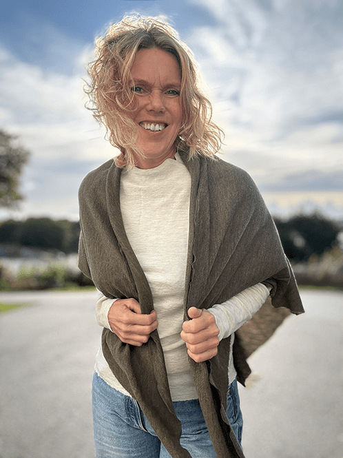 Hovedbilde 1063 Sjal Curling, Capers Melange, Merino