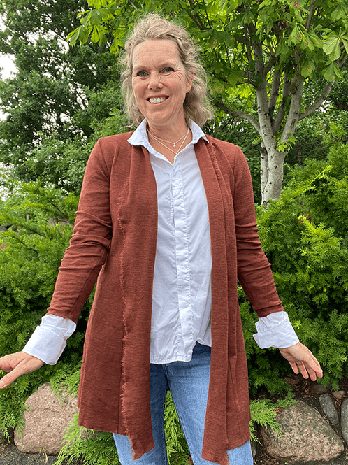 Hovedbilde 8003 Cardigan, RoseWood Melange, Merino