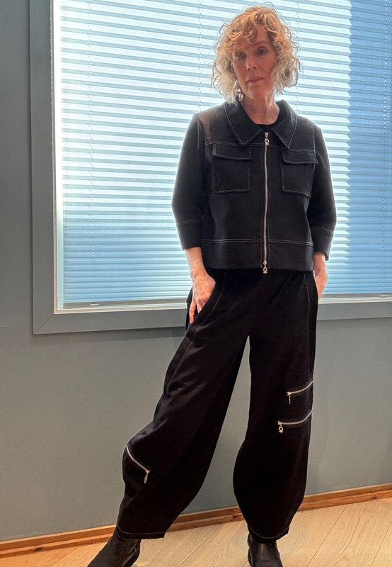 PreOrder: 4167 Bukse Ballong, Stretch, Blå og Sort