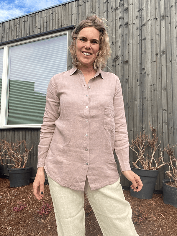 12010 Skjorte, Blush, Lin Tynn