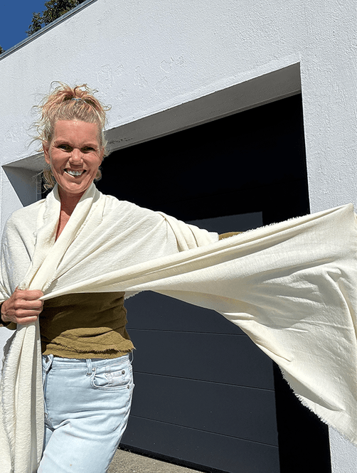 Hovedbilde 1030 Skjerf (XL), Raw White, Merino