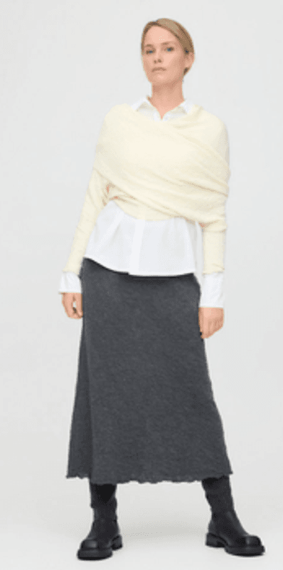 1507 SkulderVarmer, Raw White, Bubble Wool