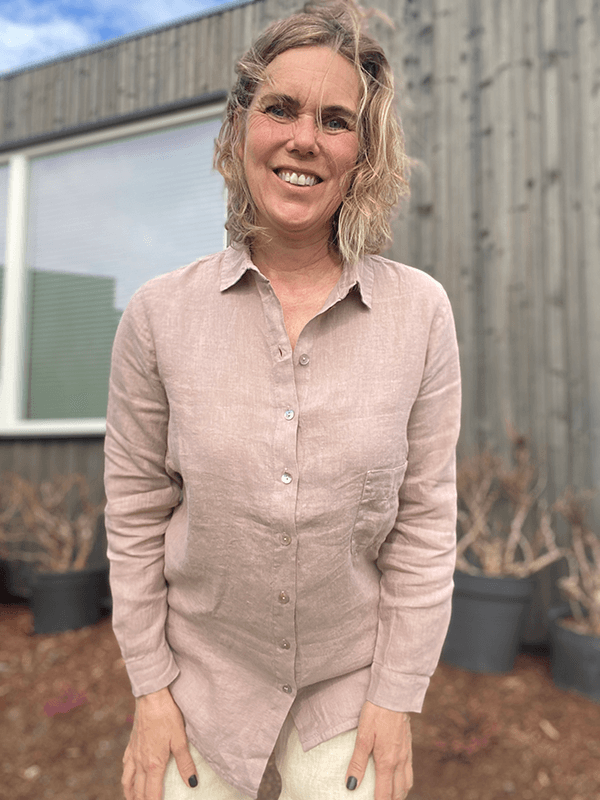 12010 Skjorte, Blush, Lin Tynn