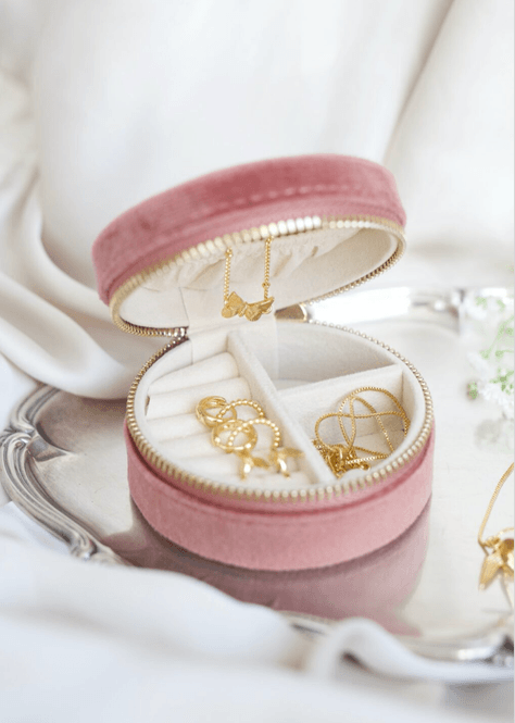 Hovedbilde Smykkeskrin Lite Rundt, Old Pink