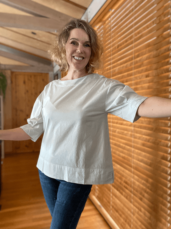 13036 Bluse, Salt, Poplin