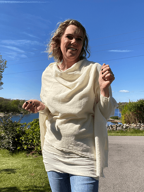 Hovedbilde 1001 Poncho, Raw White, Merino
