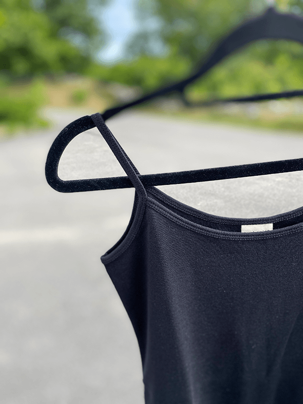 2300 Strap Top, Black, Bomull