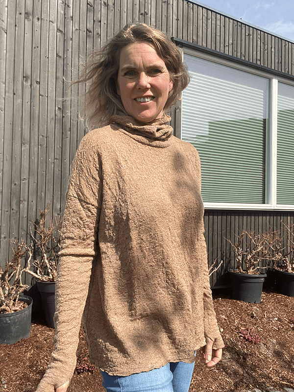 4501 Genser, Light Camel Melange, Bubble Wool