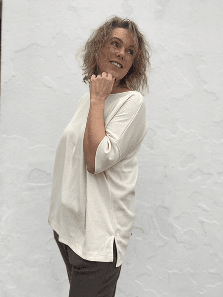 Bilde av 4309 T-Skjorte Vid, Bomull, Raw White