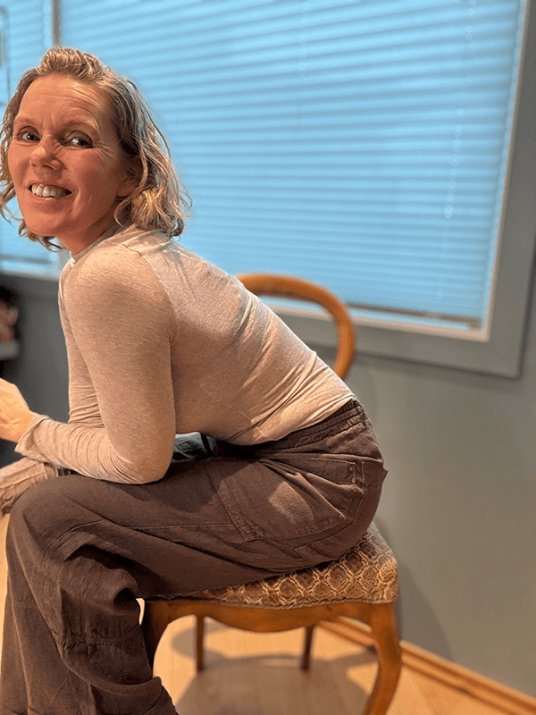 11033 Bukse Patch Pockets, Black Coffee, Lin