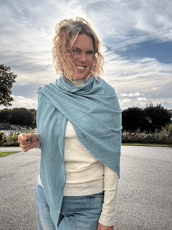 1063 Sjal Curling, Artic Melange, Merino
