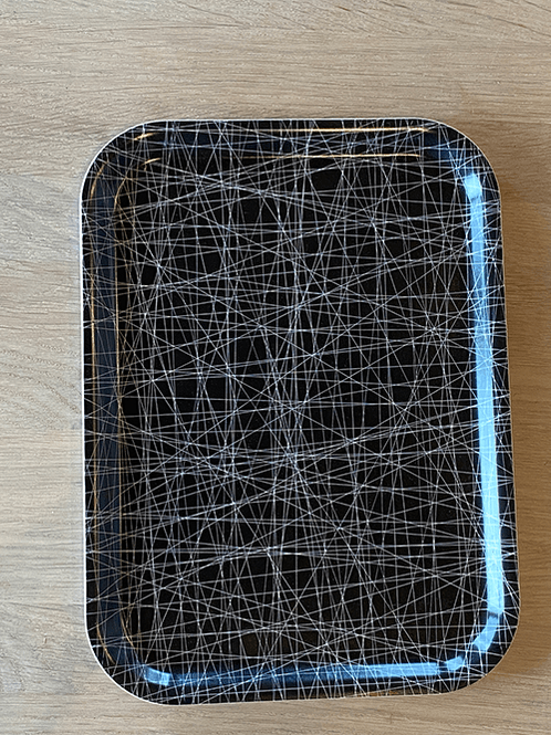 Hovedbilde Spisebrett / Fat, 27x20 cm, Strek Sort