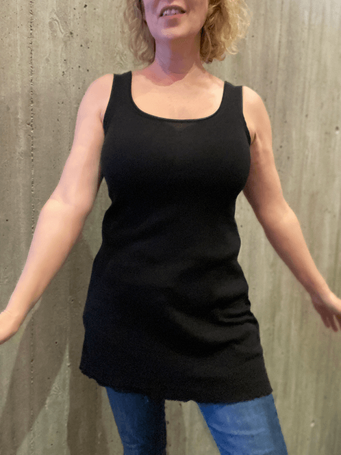 Hovedbilde 6014 Singlet Lang, Black, Merino