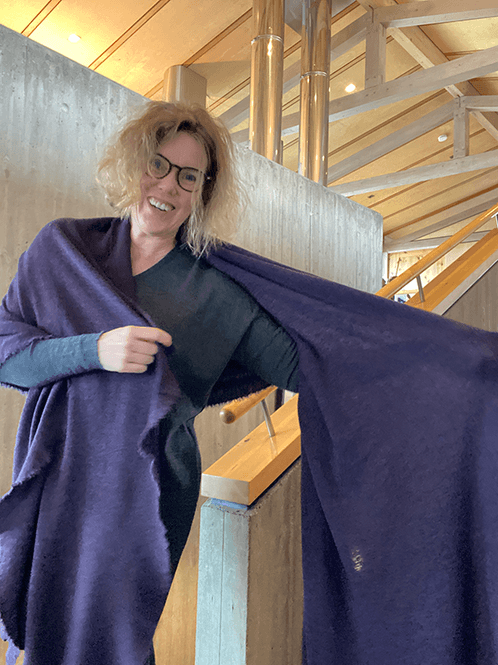 Hovedbilde 1030 Skjerf (L), Plum Melange, Merino