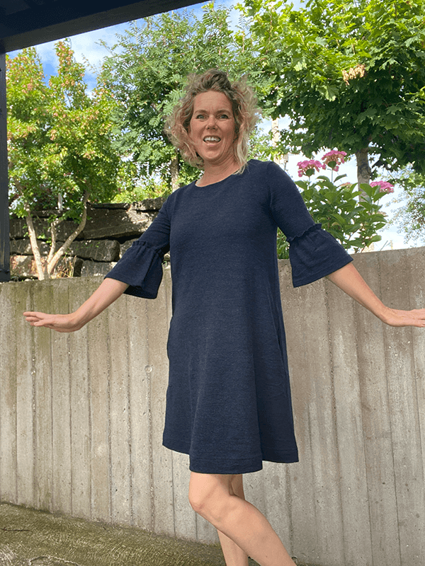 7030 Kjole, Midnight Blue Melange, Merino