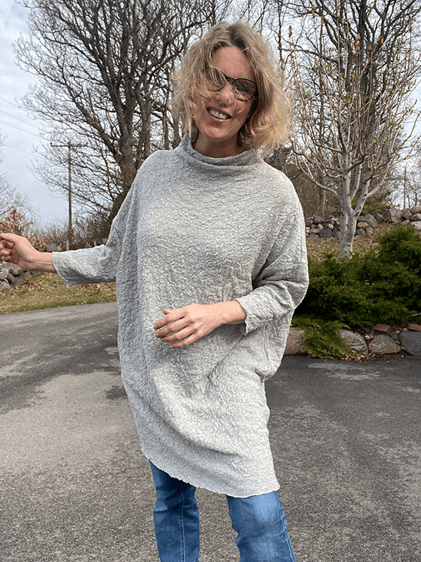 6501 GenserKjole, Dawn Grey Melange, Bubble Wool