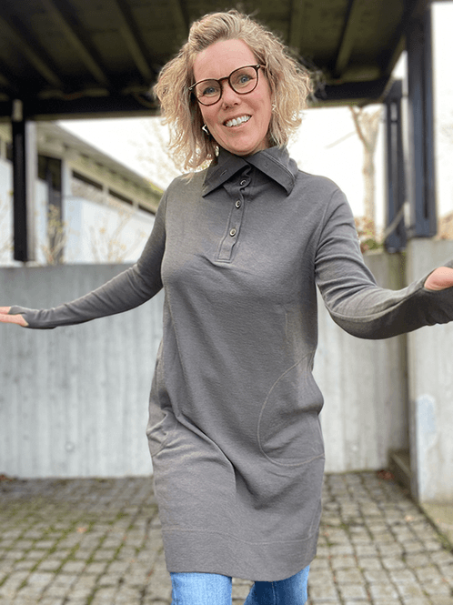 Hovedbilde 7044 GenserKjole, Black Coffee, Merino