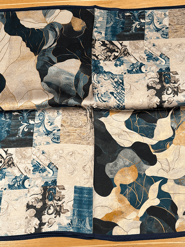 SilkeSkjerf 53cm, Bianca, Blå/Brun/Teal