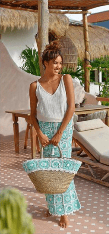 Fiji Kurv, Ivory / Azure