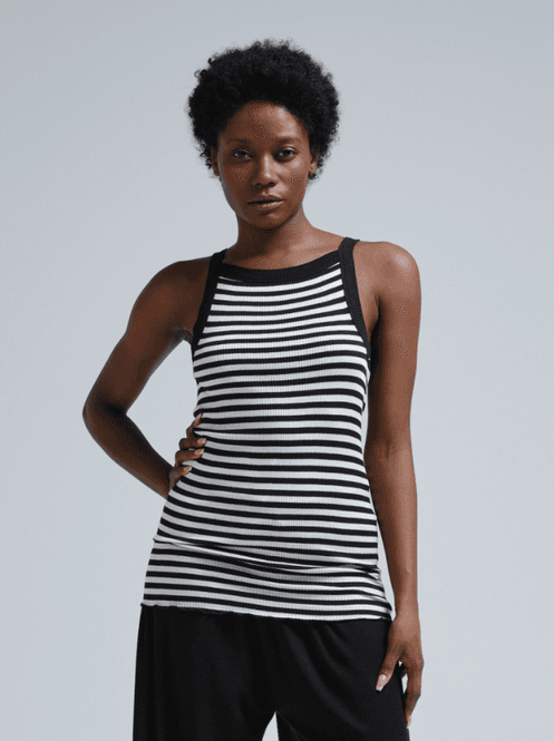 Hovedbilde Silky Daze Singlet, Silke, Black / Off-White