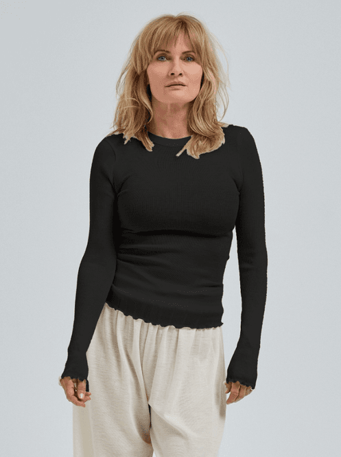 Hovedbilde Wooly T-Genser, Merino / Silke, Black