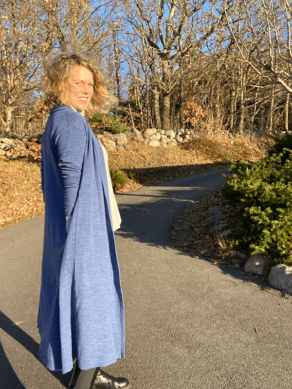 8010 Cardigan X-Lang, Indigo Blue Melange, Merino