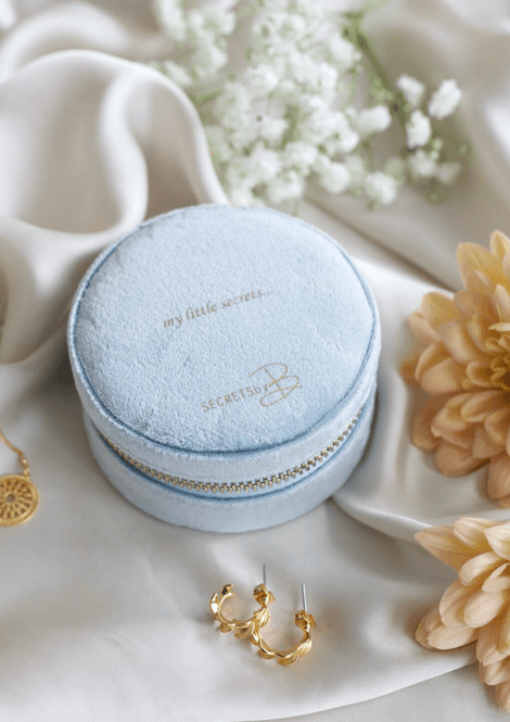 Hovedbilde Smykkeskrin Lite Rundt, Lyseblå