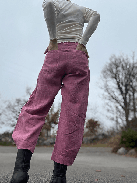 Hovedbilde 11027 Bukse Barrel, Dusty Camelia, Lin