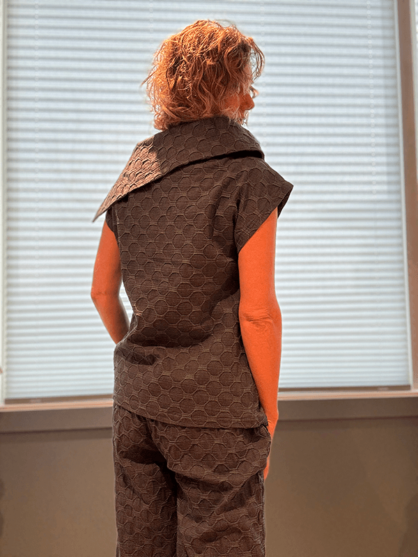 0167  Topp Bubble, Blue, Bomull