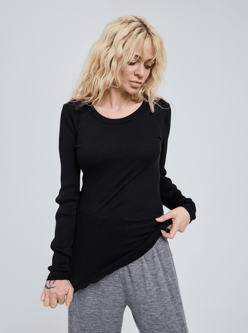 Hovedbilde Silky Fiore T-Genser, Silke, Black
