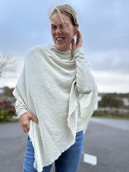 Hovedbilde 1001 Poncho, Merino, Pearl Grey Melange