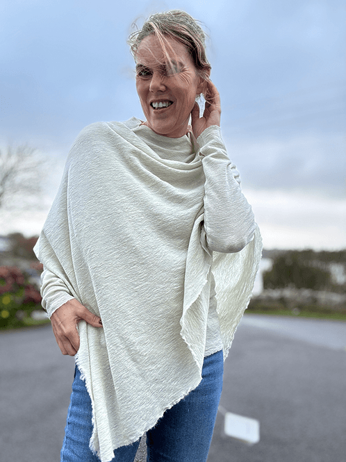 Hovedbilde 1001 Poncho, Pearl Grey Melange, Merino