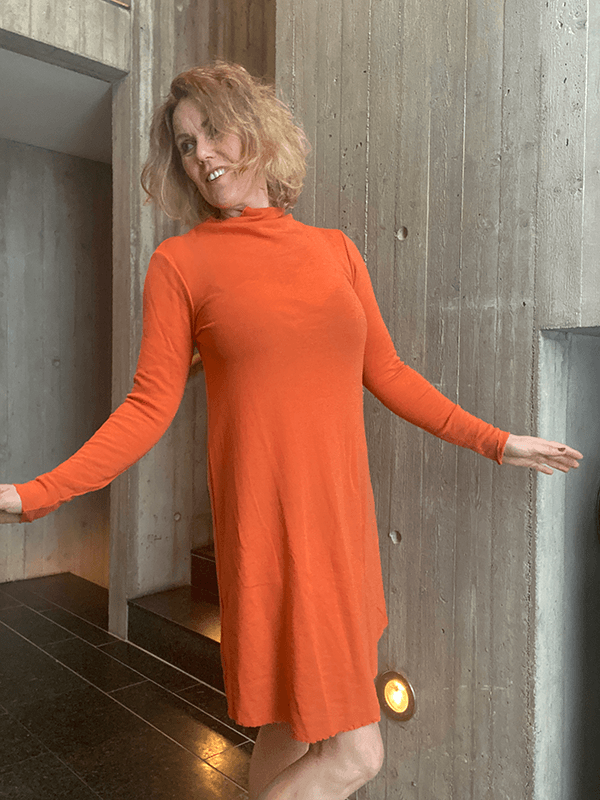 7032 Kjole, Soft Orange, Merino