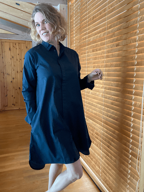 Hovedbilde 13018 SkjorteKjole, Poplin, Midnight Blue