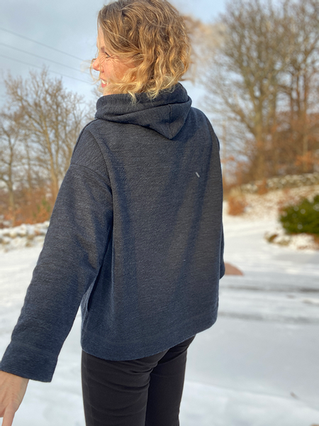 Hovedbilde 14014 Hoodie, Double Face, Midnight Blue Melange