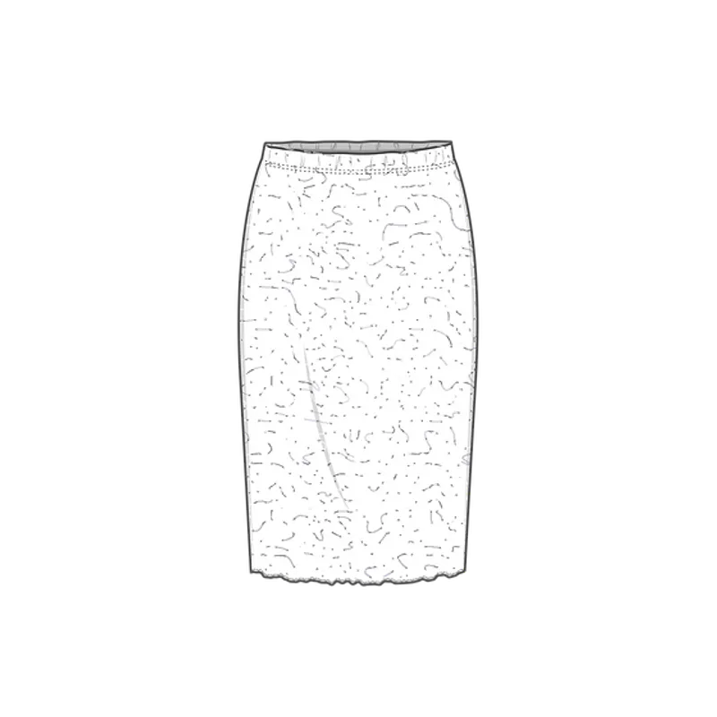 5501 Skjørt, Almond Milk, Bubble Wool