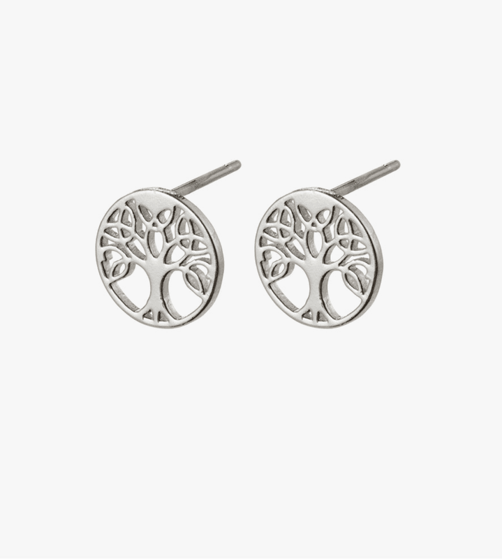 GEORGINA resirkulert studs, Sølvbelagt